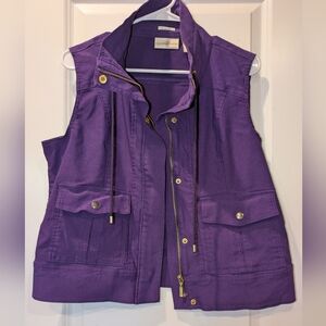 Draper & Damon’s Purple Utility Vest | Petite PM